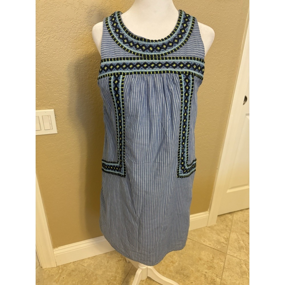 Vineyard Vines Women's Sandbar Stripe Pop Embroidered Shift Dress, S, Resort